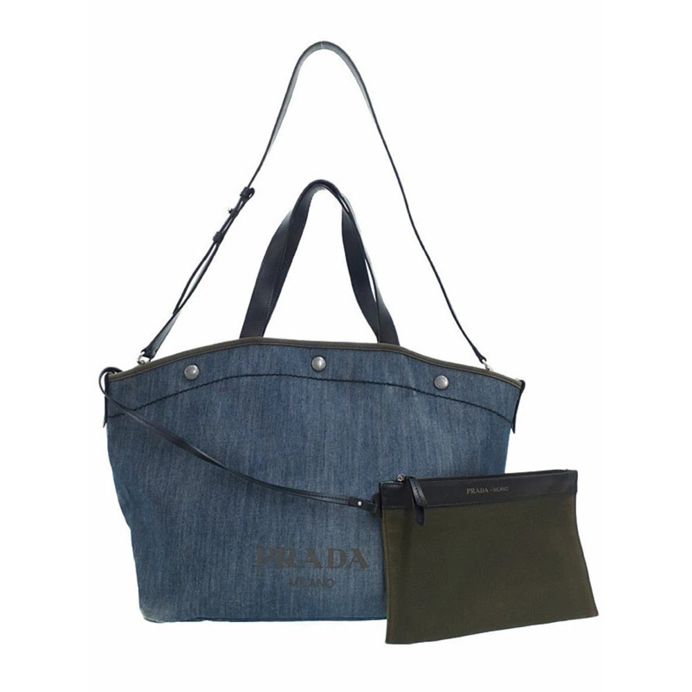 Prada Denim Bucket Tote Bag